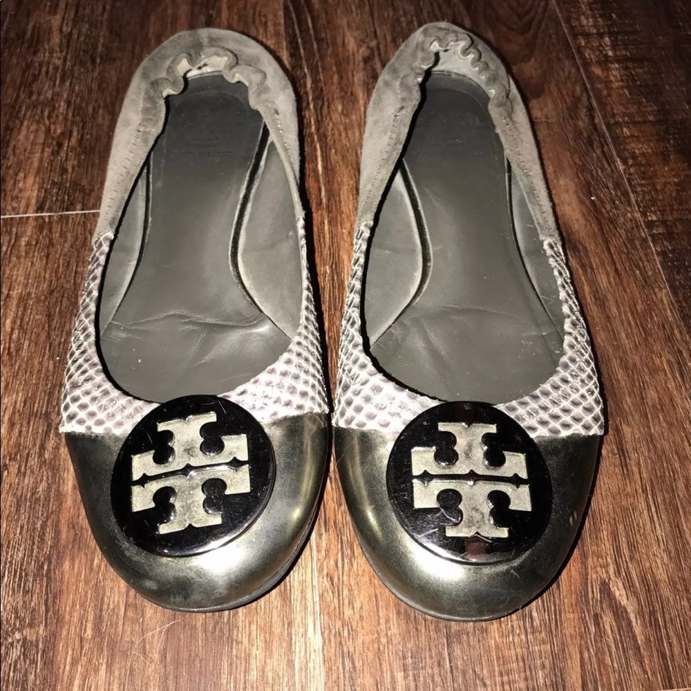 Tory Burch Snake Embossed Two Tone Reva