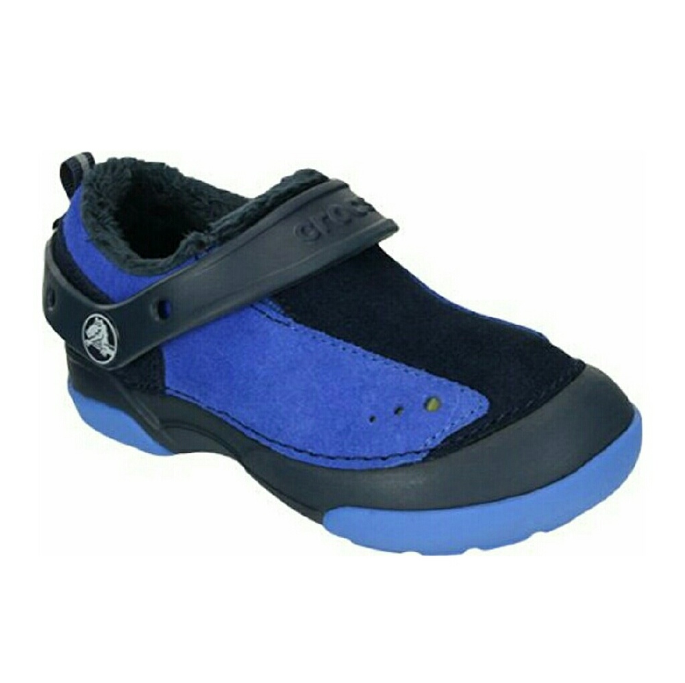 Crocs sz C8 Dawson slip-on lined sneakers navy
