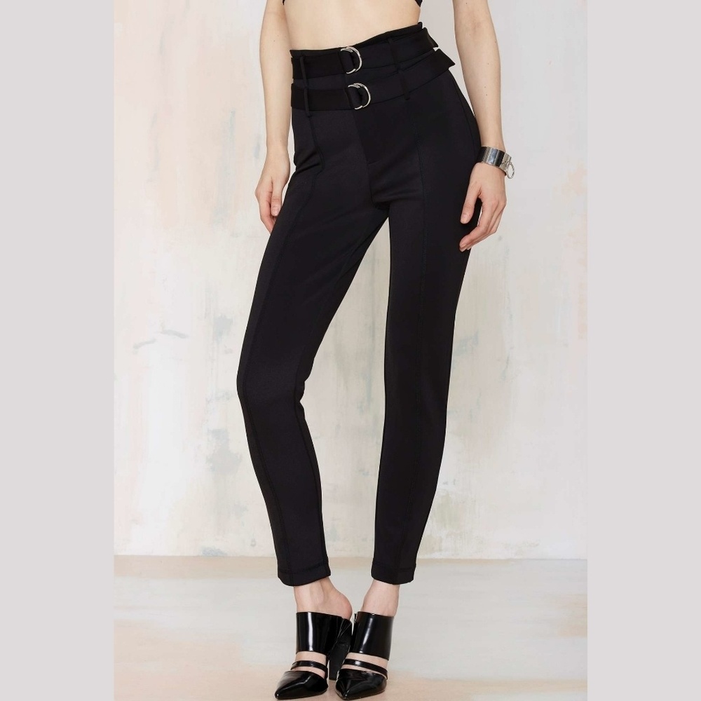 NEW nasty gal double D buckle trousers