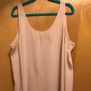 Nude chiffon loose fitting tank torrid SZ 2