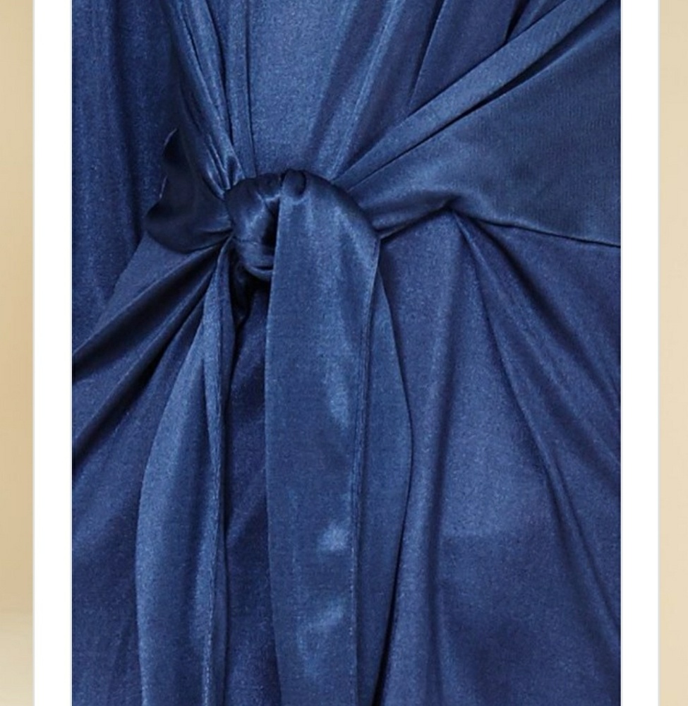 🎀 Beautiful Navy Tie on Waist - Picture 3 of 7