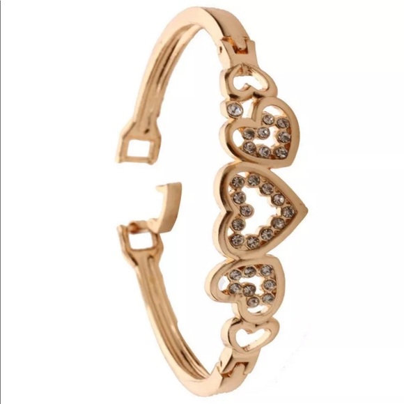 Brand new love ❤️ cuff crystals bangle bracelet - Picture 2 of 8