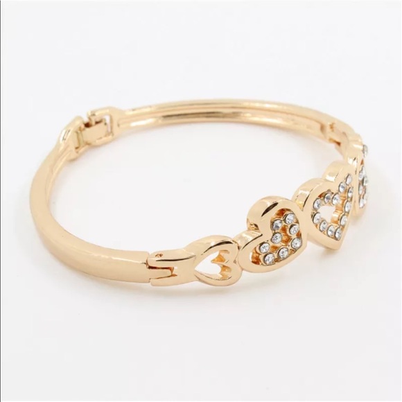 Brand new love ❤️ cuff crystals bangle bracelet - Picture 3 of 8