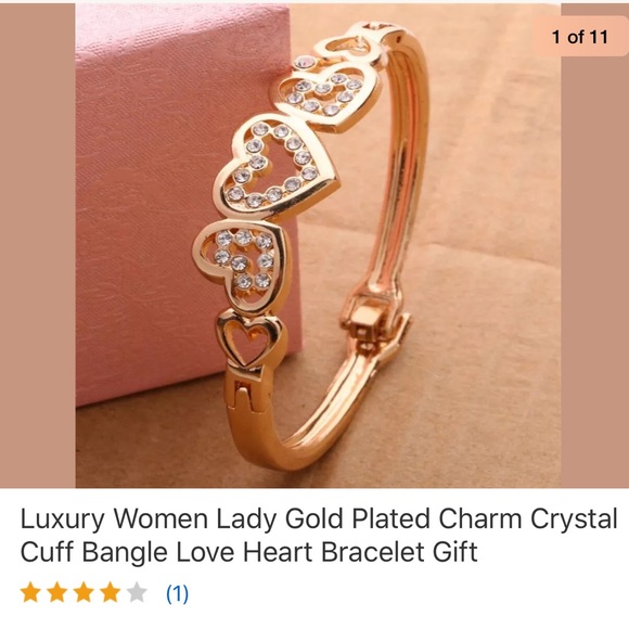 Brand new love ❤️ cuff crystals bangle bracelet - Picture 7 of 8