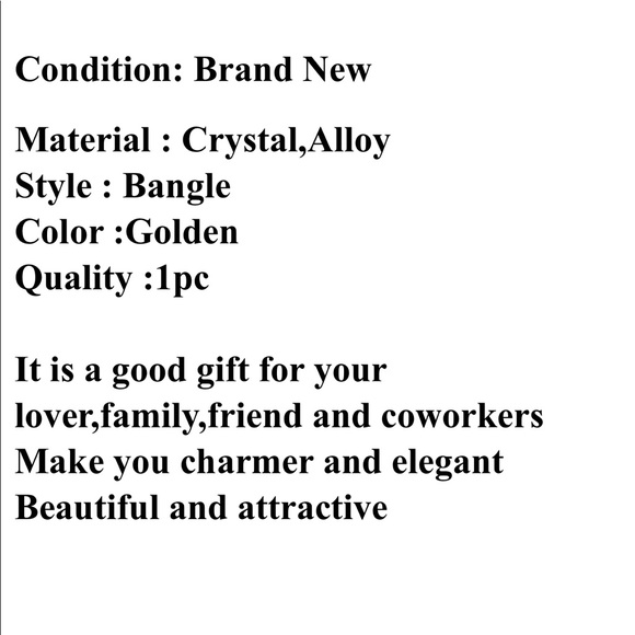 Brand new love ❤️ cuff crystals bangle bracelet - Picture 8 of 8