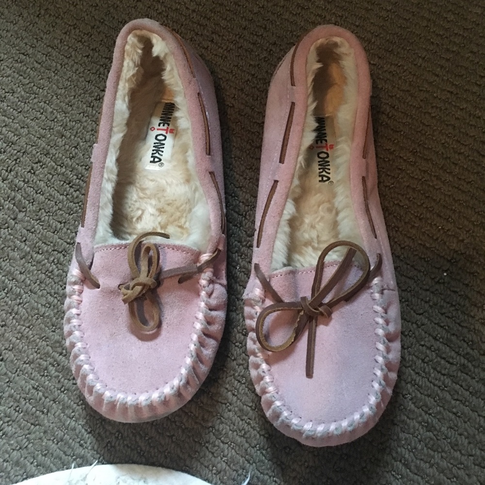 Pink Minnetonka slippers