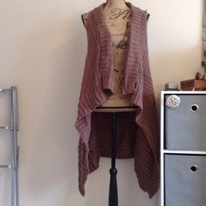 Mauve vest cardigan