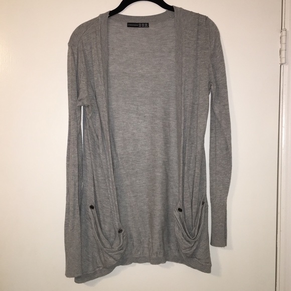 Atmosphere Sweaters - Atmosphere Lightweight Gray Cardigan w/ Pockets