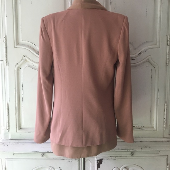 Patrizia Pepe Ash Pink Deep V Neck Blazer - Picture 2 of 7