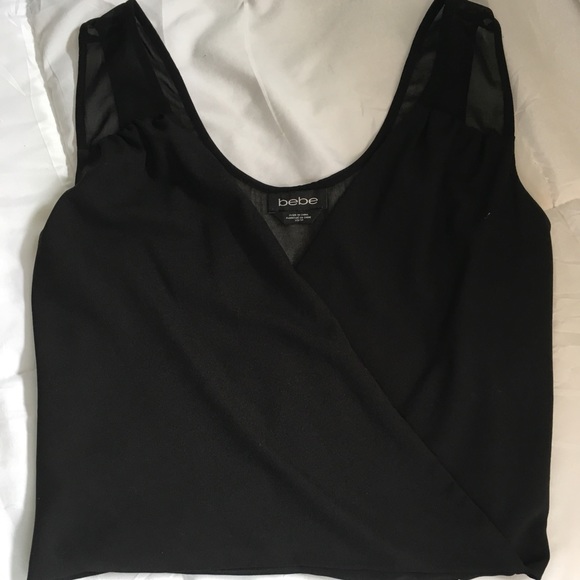 Bebe black crop top - Picture 1 of 3