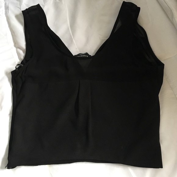 Bebe black crop top - Picture 2 of 3