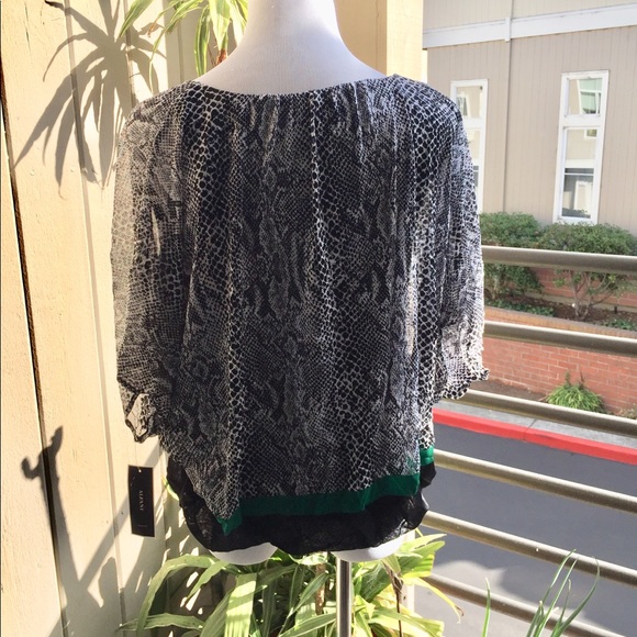 SOLD. Alfani Animal Print w/ Dolman Sleeves Blouse - Picture 4 of 5