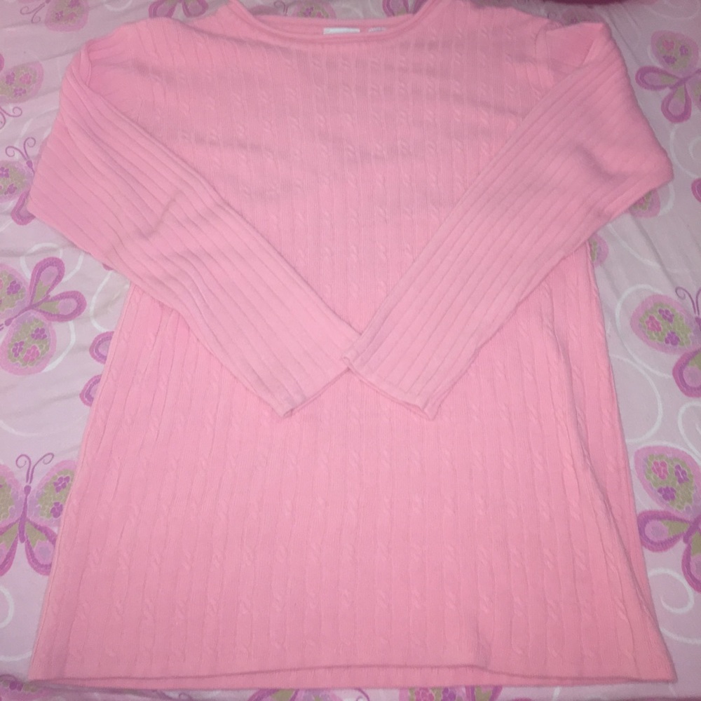 :) Pink Long Sleeve Fits Like Large