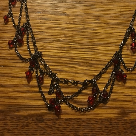 💍Vintage red bead choker style necklace - Picture 3 of 4