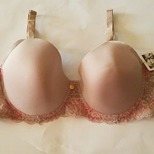 NWT Jessica Simpson Beige and Pink Bra