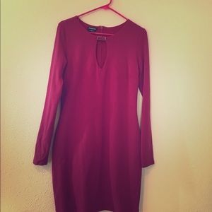 Red Bebe long sleeve dress