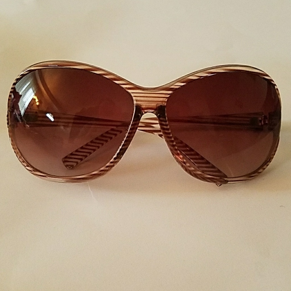 Brown pinstripe sunglasses