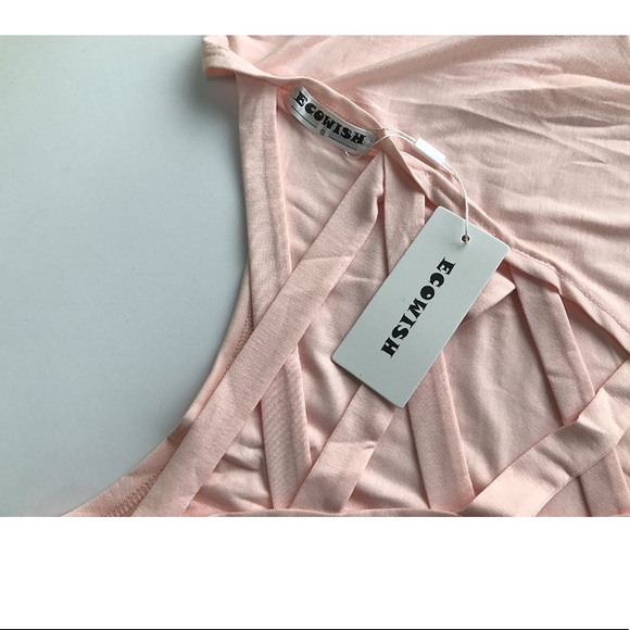 Pink Loose Fit Criss Cross Pullover Top - Picture 5 of 7