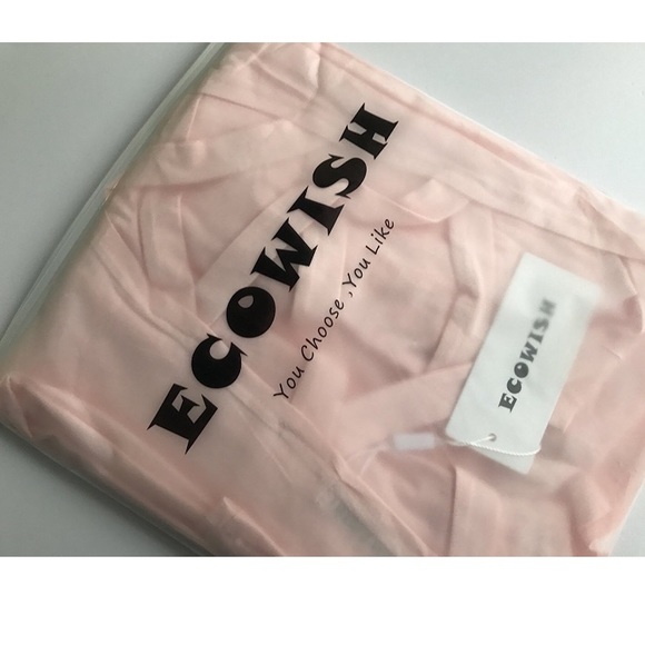 Pink Loose Fit Criss Cross Pullover Top - Picture 6 of 7