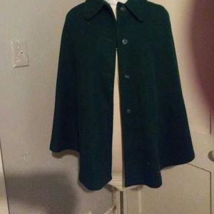 Vintage 50's green wool girl scout cape