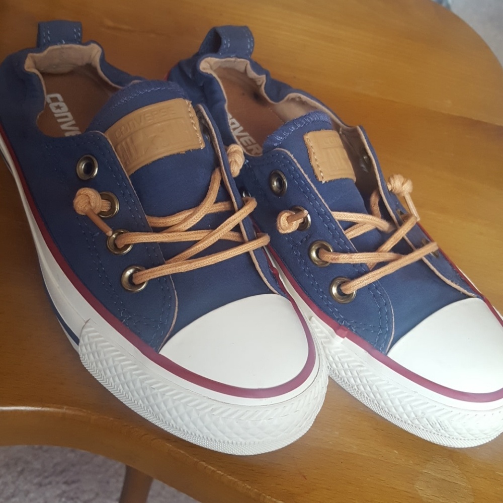 Converse Shoreline Blue low top slip on sneakers