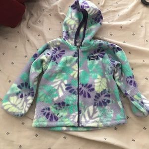 Patagonia Toddler girl fleece hoodie.