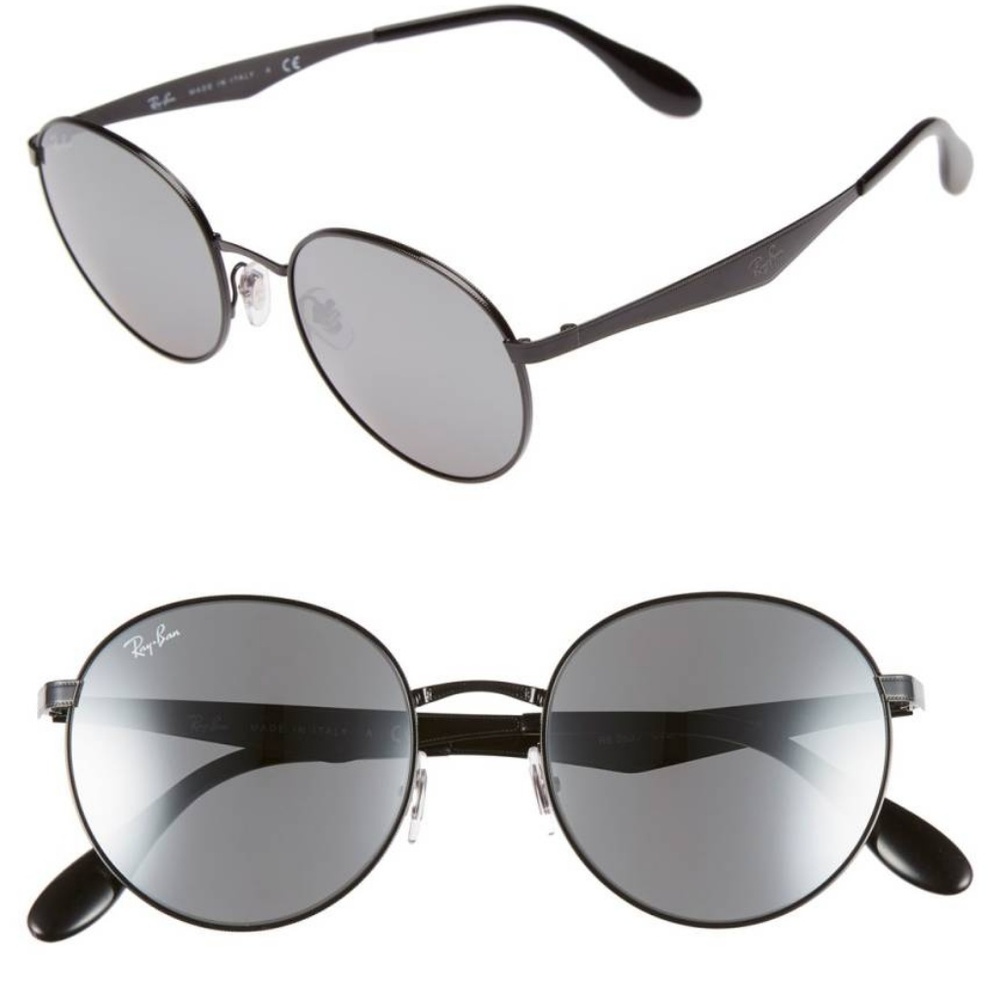 Ray-Ban 'Highstreet' 51mm Round Sunglasses -Black