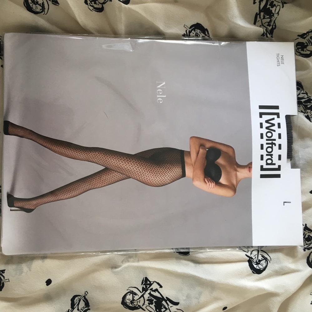 Wolford- Nele Fishnets in dark grey! NWT 🕸💗