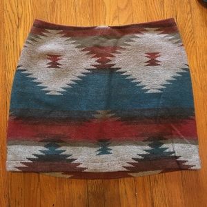 AE tribal mini skirt