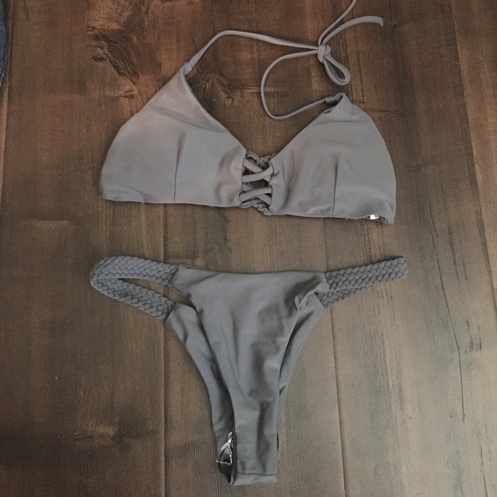 Gray cheeky Bikini