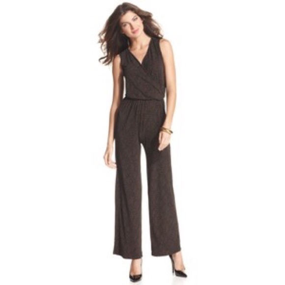 Ellen Tracy Pants - NWOT Ellen Tracy Small sleeveless black brown jumpsuit