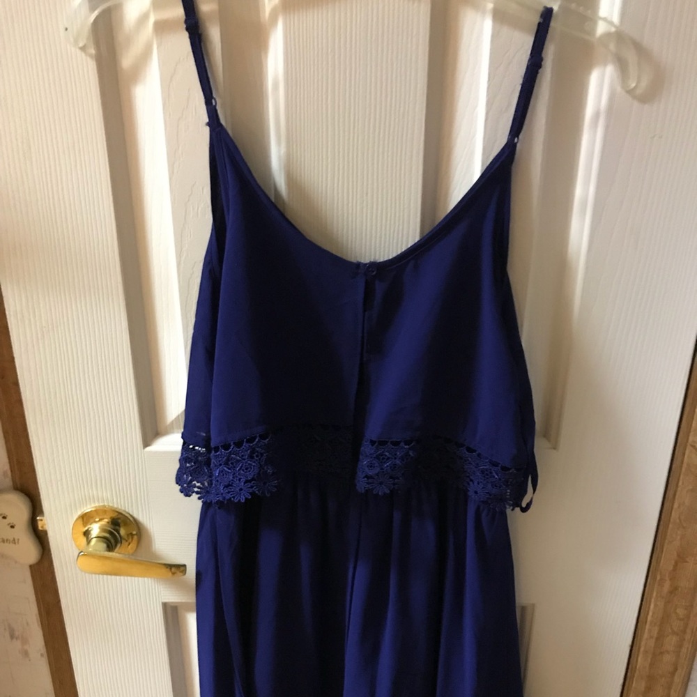 Blue dress with lace