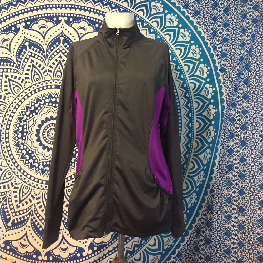 Aerie Purple Gray workout Jacket Medium