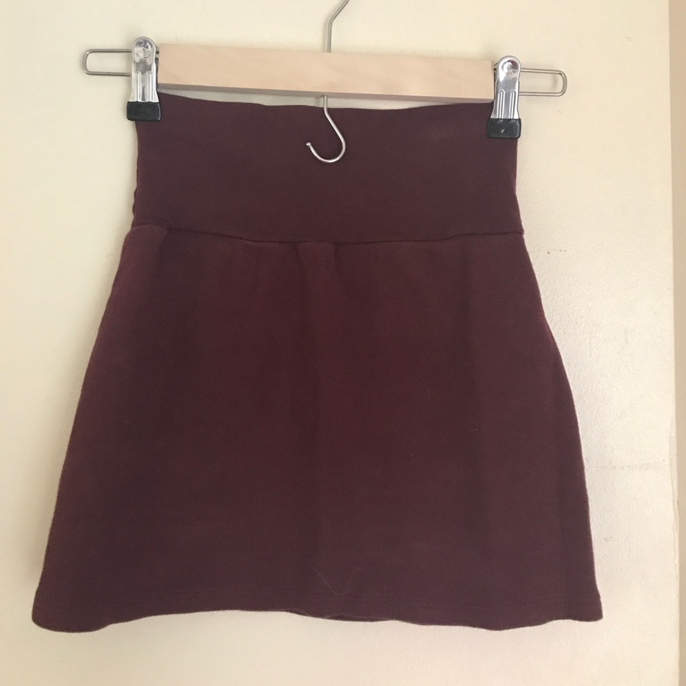 American Apparel maroon skirt size small