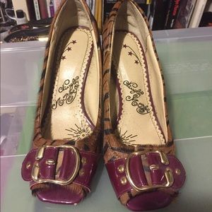 Naughty monkey zebra striped shoes