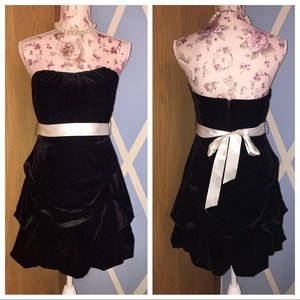 Black belted dress