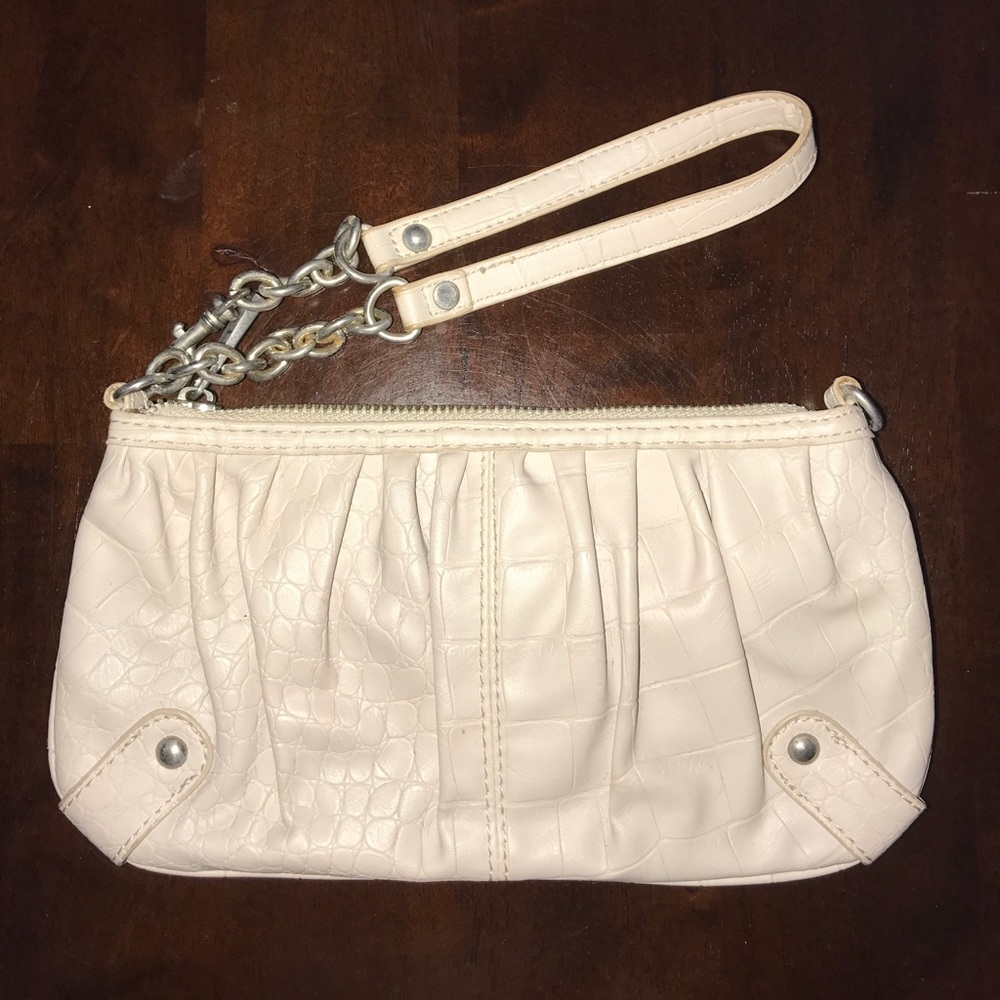 Express Snakeskin Clutch