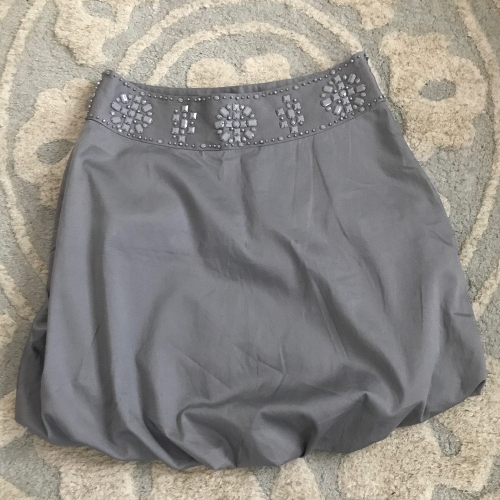 Kenar gray bubble hem skirt