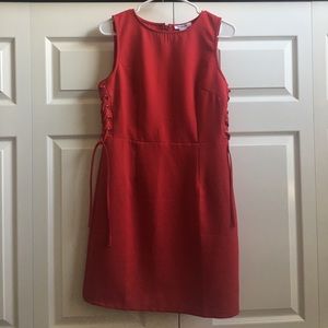 Red side lace up dress from Nordstrom