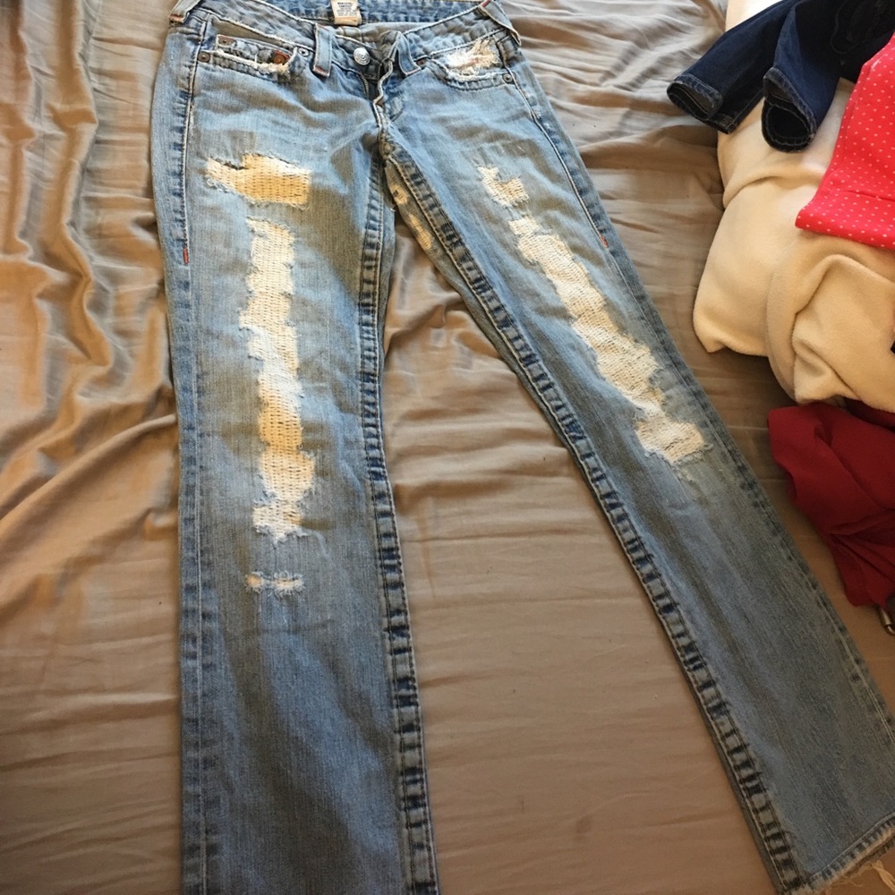 True religion light denim jeans