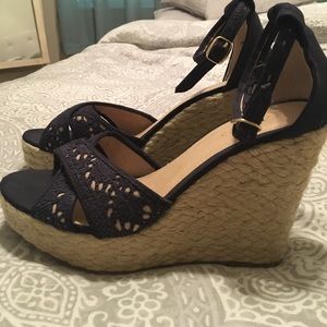 Navy Candie’s Wedges