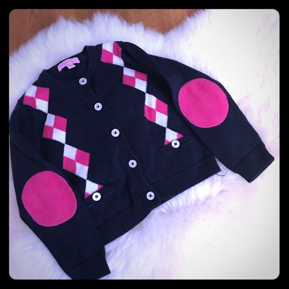 Lily Pulitzer Argyle cardigan sweater size 5