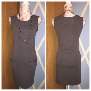 Gray scoop neck dress
