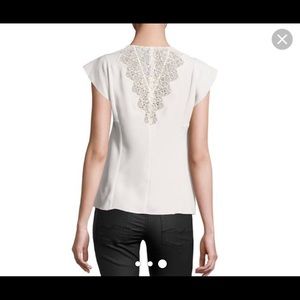 Rebecca Taylor Women's VNeck Top Polar Bear Size 4