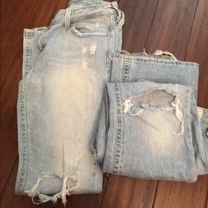 2 pairs American Eagle distressed jeans
