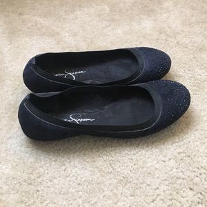 Brand new Sparkle toe black Jessica Simpson flats