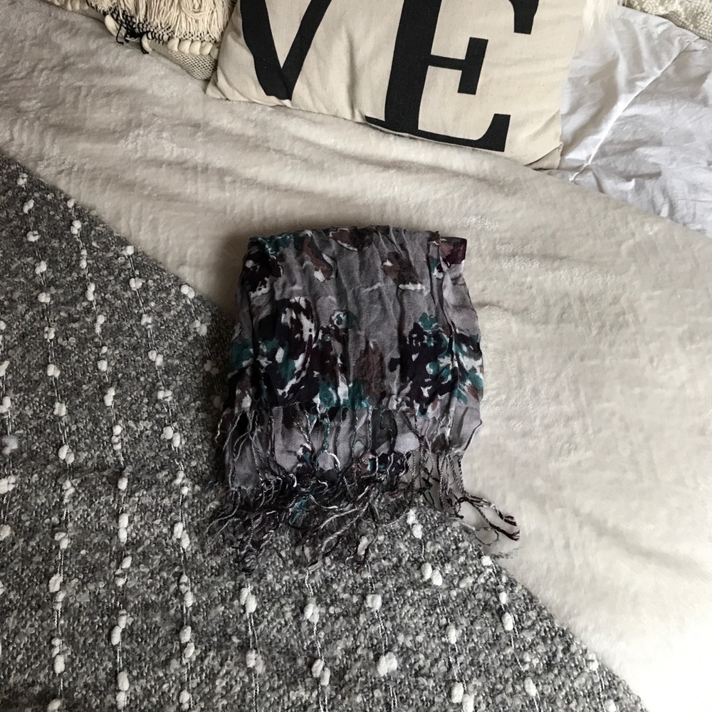 Wide Floral Scarf