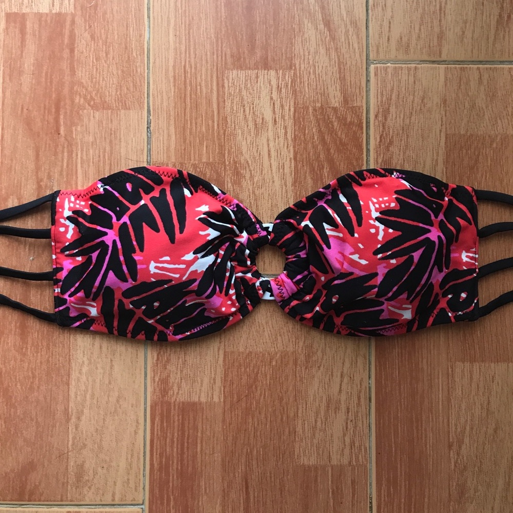 strappy bandeau bikini top size small
