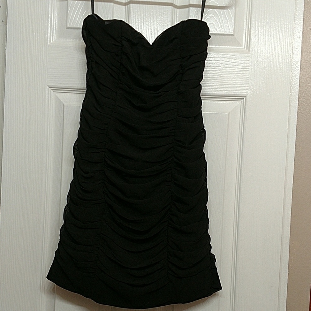 H&M strapless black dress