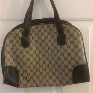 Gucci tote bag, gently used, some wear on strap.